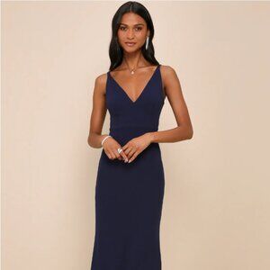 Melora Navy Blue Sleeveless Maxi Dress